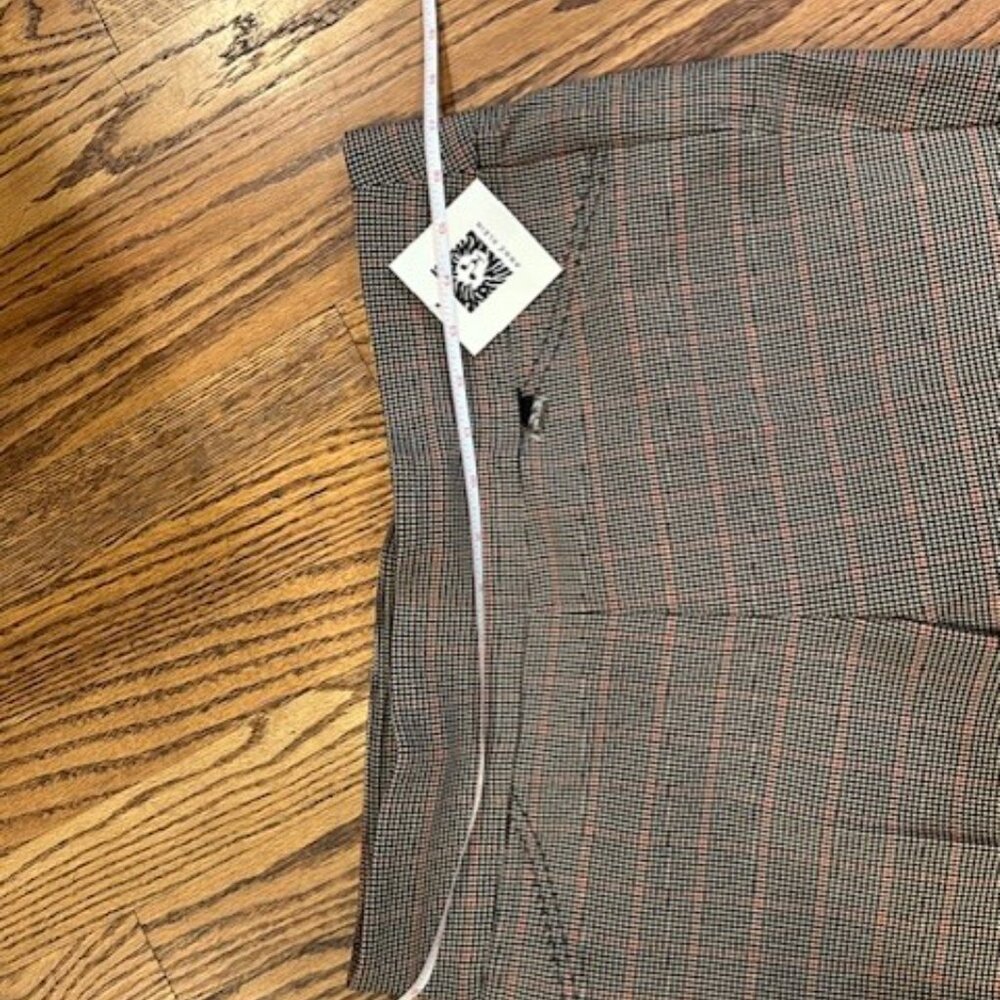NWT Anne Klein Dressy Slim Ankle Houndstooth Pants Size L - Picture 7 of 12